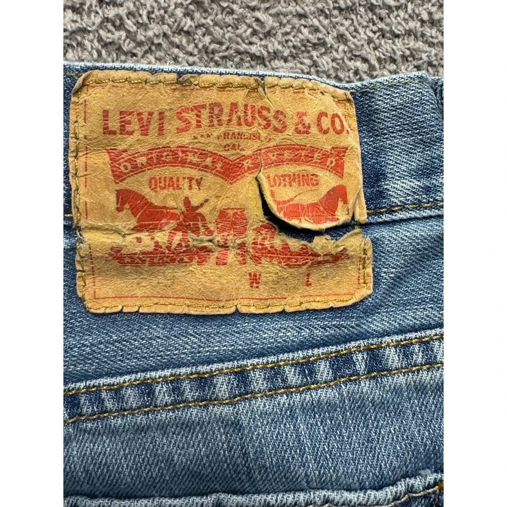Levis 569 Loose Straight Jeans Mens‎ 36x34 Light Wash Y2K Denim